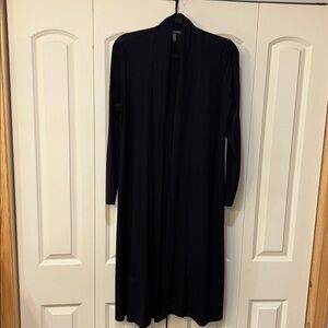 Eileen Fisher size medium black viscose blend duster